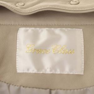 Grace Class 21AW ウールボア衿レザージャケット フェイクファー 36 グレージュ
