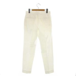 Drawer コットンギャバベーシックパンツ テーパード 34 白 ホワイト