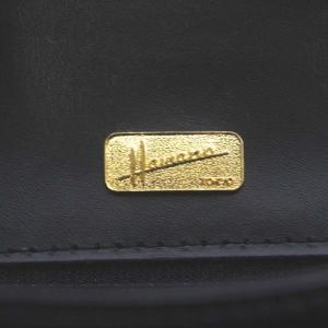 HAMANO ハンドバッグ ワンハンドル レザー ゴールド金具 ブラック