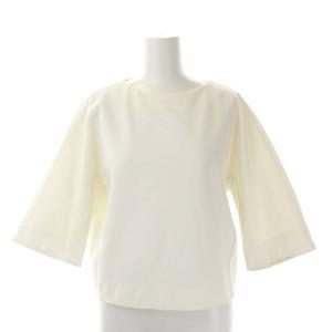 コットン バックボタン プルオーバー カットソー 七分袖 1 白 ホワイト