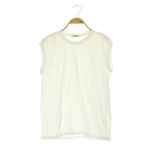 SEAMLESS CREW NECK SLEEVELESS トップス カットソー タンクトップノースリーブ 1 白 ホワイト