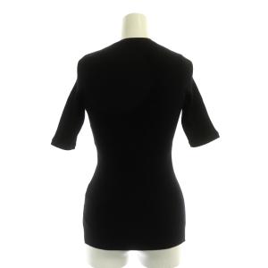 AURALEE Ron Herman別注 HIGH GAUGE RIB KNIT TEE トップス ニット セーター 五分袖 リブ 1 黒