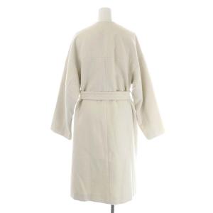 SNIDEL コート アウター ロング リボンベルト付き F アイボリー