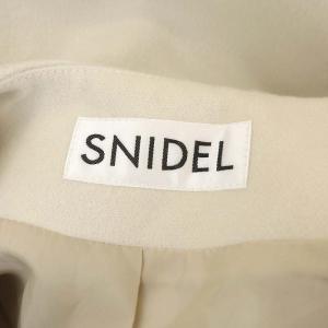 SNIDEL コート アウター ロング リボンベルト付き F アイボリー