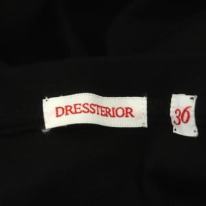 DRESSTERIOR 23SS アイスクリアコットンワンピース ロング ノースリーブ 36 黒