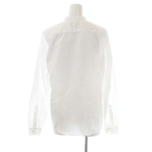 MARGARET HOWELL コットン バンドカラー プルオーバーシャツ 長袖 3 白 ホワイト