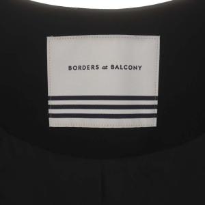 BORDERS at BALCONY 22AW  PEARL RUFFLED TWILL JACKET ジャケット ノーカラー パール