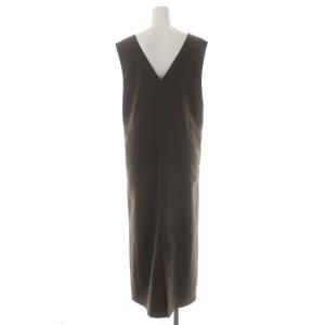 BEAUTY&YOUTH UNITED ARROWS ツイードライクVカットジャンパースカート ワンピース ロング ノースリーブ M 茶色 ブラウン