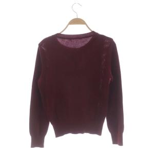 Maison Kitsuné フォックスモチーフウールカーディガン ニット 長袖 ボルドー