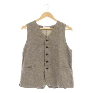 ジレ ベスト 千鳥格子 グレー