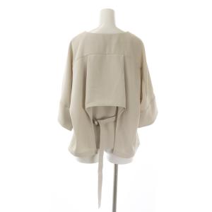 ADORE ブラウス 7分袖 Vカット ベルト レイヤード 38 M ベージュ
