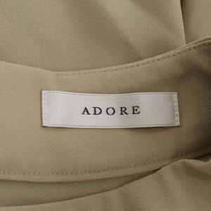 ADORE マットジョーゼットブラウス バルーンスリーブ 七分袖 38 ベージュ