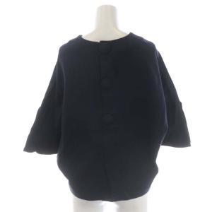 ADORE サマーコットンバックボタンカットソー 半袖 38 紺 ネイビー