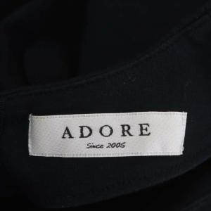 ADORE サマーコットンバックボタンカットソー 半袖 38 紺 ネイビー