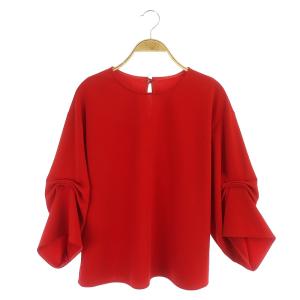 クロスジャージーカットソー 七分袖 八分袖 38 赤 レッド