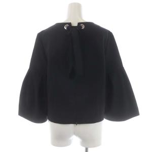 ADORE バックリボン ボリュームスリーブ トップス ブラウス 八分袖 38 黒 ブラック