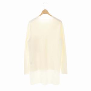 ADORE クリアストレッチニットトップス セーター 長袖 バックテール 38 白 ホワイト