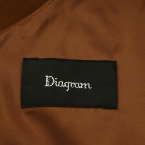 Diagram GRACE CONTINENTAL ヘムラインフレアワンピース ノースリーブ ロング 36 ブラウン マルチカラー