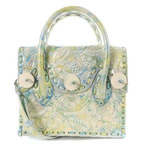 21AW ミニマエストラクイーン ショルダーバッグ ハンドバッグ 2way 水色 ブルー 黄色 イエロー