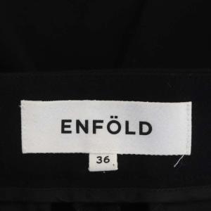 ENFOLD サルエルジョッパーズパンツ テーパード スキニー センタープレス タック 36 黒 ブラック