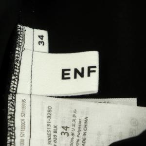 ENFOLD Comfotable Twill センタープレス ワイドゴム TROUSERS パンツ トラウザーズ ワイドパンツ 34 黒