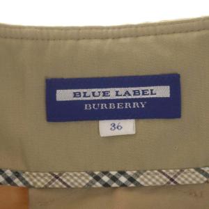 BURBERRY BLUE LABEL タック ミニ スカート フレア 36 ベージュ