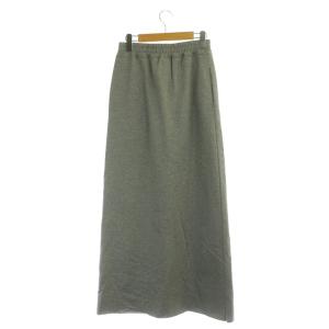 EVERYDAY I LIKE 22AW スウェット マキシスカート タイト ロング ウール混 F グレー