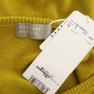 MARGARET HOWELL カシミヤプルオーバーニット セーター 長袖 2 マスタードイエロー