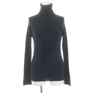 × ジョンスメドレー JOHNSMEDLEY ウールリブタートルネックニット カットソー 長袖 2 紺 ネイビー