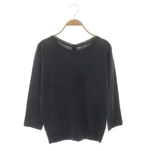 × ジョンスメドレー JOHNSMEDLEY バックヘンリーウールニット カットソー 長袖 ウール 2 ダークグレー