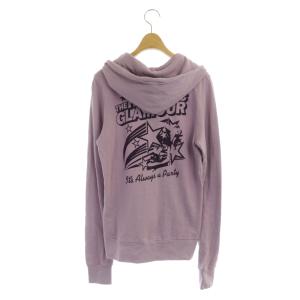 HYSTERIC GLAMOUR SKATE pt パーカー ジップアップ フード F ラベンダー
