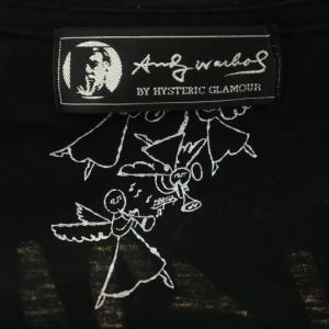 ANDY WARHOL by HYSTERIC GLAMOUR プリント ロゴ 半袖 ワンピース ミニ F 黒 ブラック マルチカラー