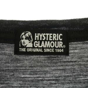 HYSTERIC GLAMOUR keep yourself alive 半袖 カットソー Tシャツ ロゴ プリント F チャコール レッド