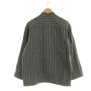 Snow Peak Herringbone Stripe ChinaJK チャイナジャケット コットン M 紺 白 ネイビー ホワイト