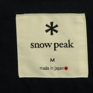 Snow Peak Herringbone Stripe ChinaJK チャイナジャケット コットン M 紺 白 ネイビー ホワイト