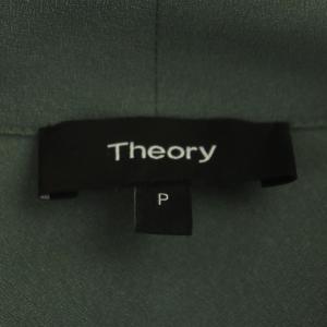 Theory SHALLOW GGT/WEEKENDER TIE NECK ボウタイブラウス シャツ 前開き 長袖 P カーキグレー