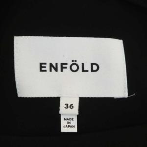 ENFOLD アシンメトリー ノースリーブ ワンピース ロング ボートネック 36 黒 ブラック