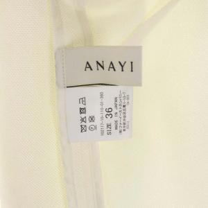 ANAYI 21SS カラミノーカラージャケット メッシュ ボタンレス 36 白 ホワイト