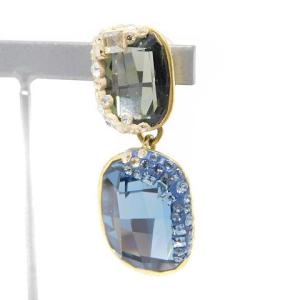 SWAROVSKI ピアス クリスタル ストーン ゴールド色