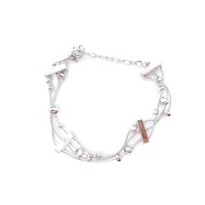 SWAROVSKI ブレスレット ストーン シルバー色 ピンク