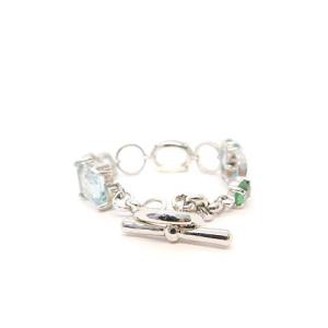 SWAROVSKI ブレスレット クリスタル シルバー色 水色 ライトブルー