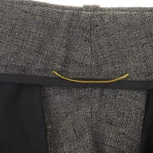 Deuxieme Classe 22SS 麻サルファーパンツ フレア センタープレス ジッパーフライ 34 グレー