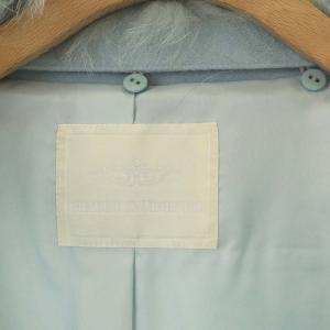 GRACE CONTINENTAL ダブルミリタリーコート ファー 38 ライトブルー