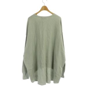 AMERICANA ドゥーズィエムクラス取扱い 21SS サーマル ワッフル カットソー 長袖 バックテール ミント