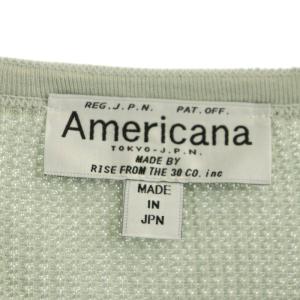AMERICANA ドゥーズィエムクラス取扱い 21SS サーマル ワッフル カットソー 長袖 バックテール ミント