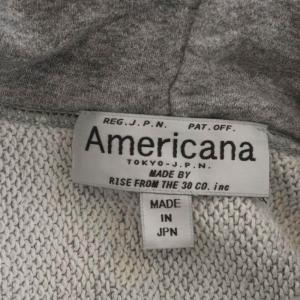 AMERICANA オーバーサイズ プルオーバーパーカー フード グレー