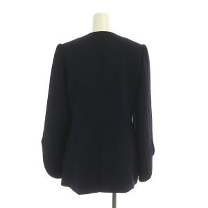 BORDERS at BALCONY 22SS ROUND SLIT SLEVE JAKET ノーカラージャケット パープルボタン