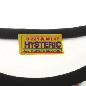 HYSTERIC GLAMOUR 22AW MAXIMUM FREQUENCY 七分袖チビTシャツ カットソー プリント F 白 ホワイト マルチカラー