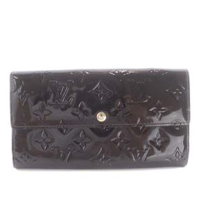 モノグラム ヴェルニ ポルトフォイユ サラ 長財布 フラップ ロゴ アマラント 赤紫 M93524