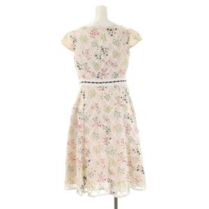 TOCCA FLORET PATTERN ドレス ワンピース ロング 半袖 ボタニカル柄 0 白 ホワイト マルチカラー